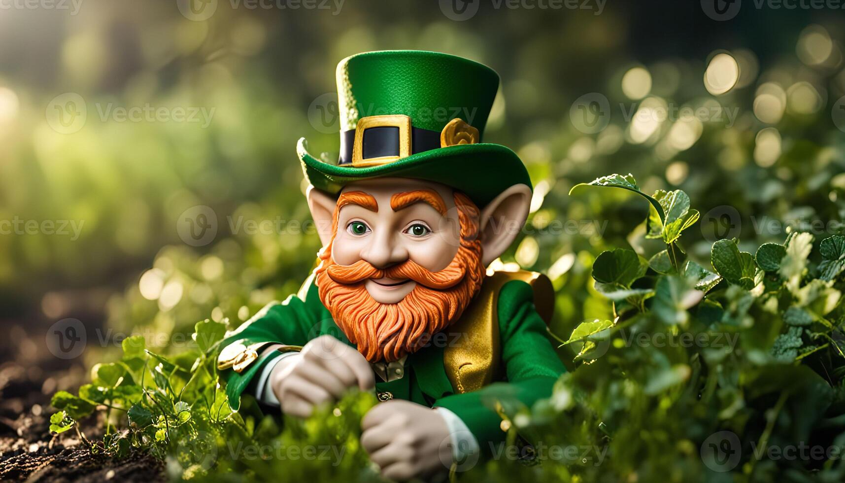 Leprechaun Hiding in the Clover photo
