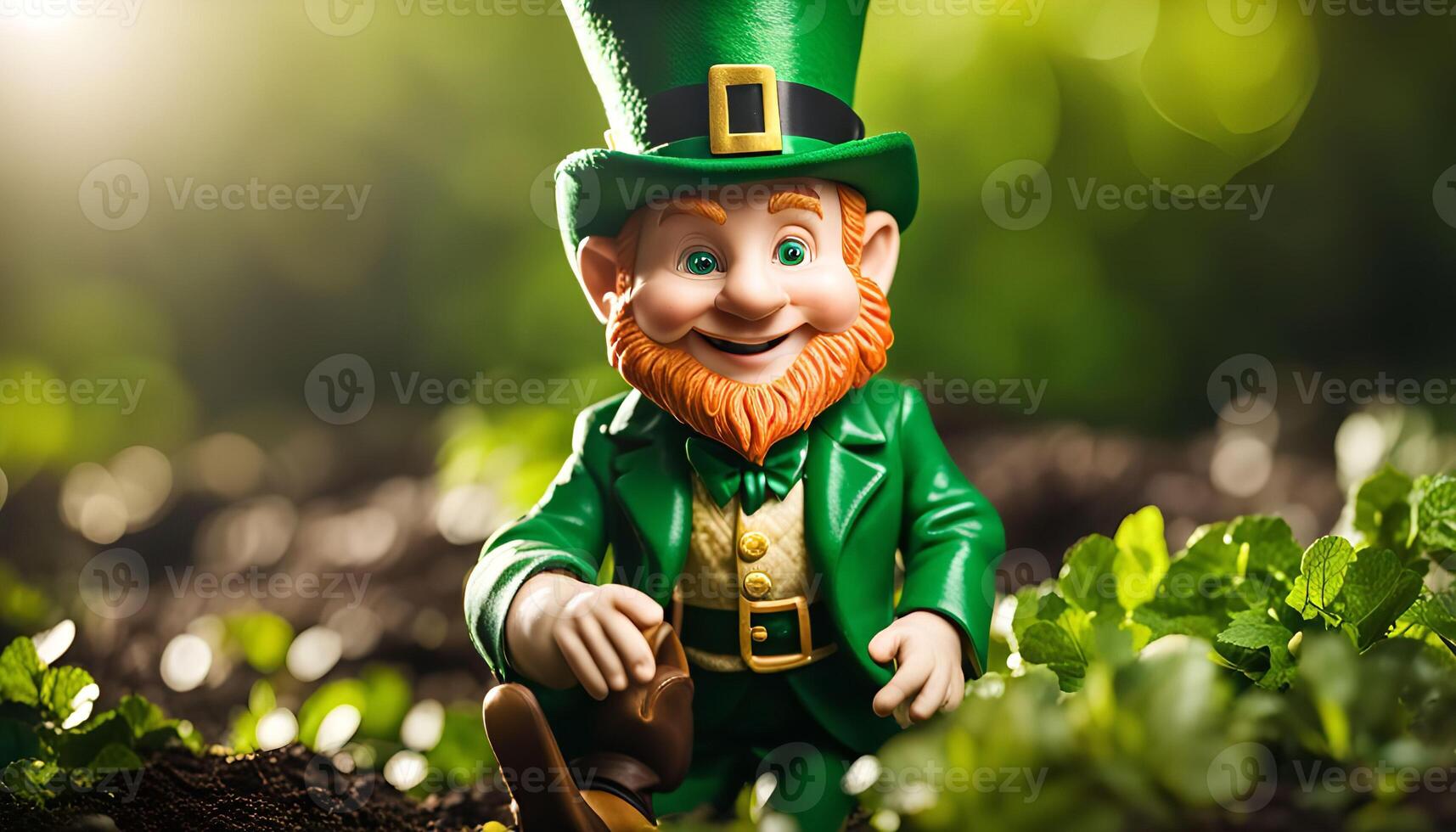 Leprechaun in a Green Forest photo