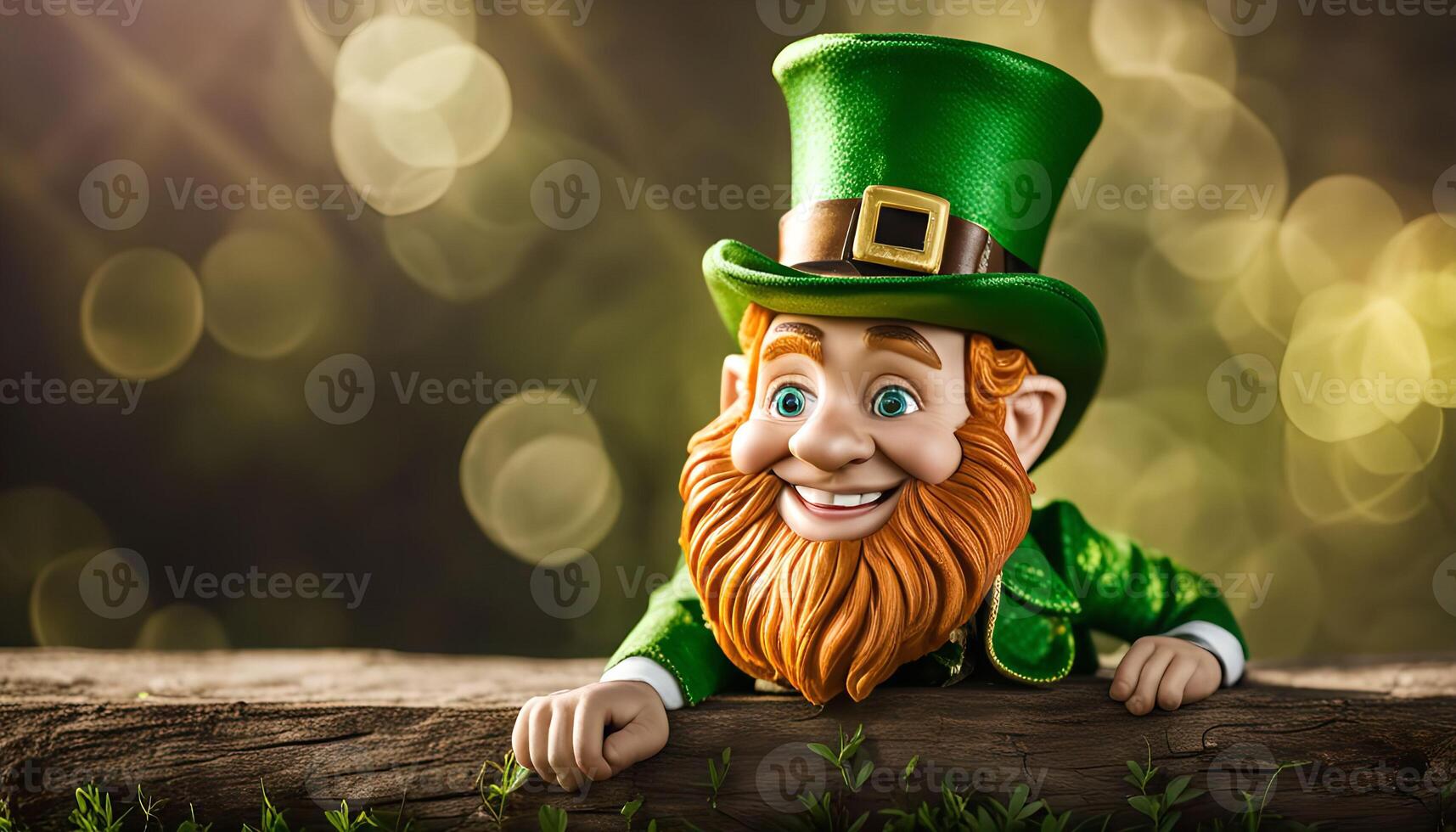 Smiling Leprechaun green photo
