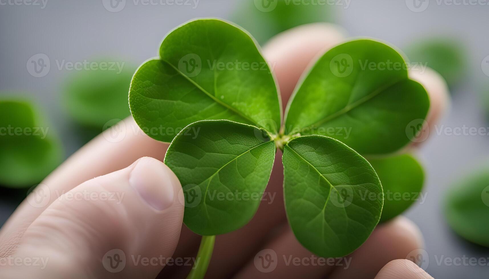 Four Leaf Clover in Hand photo