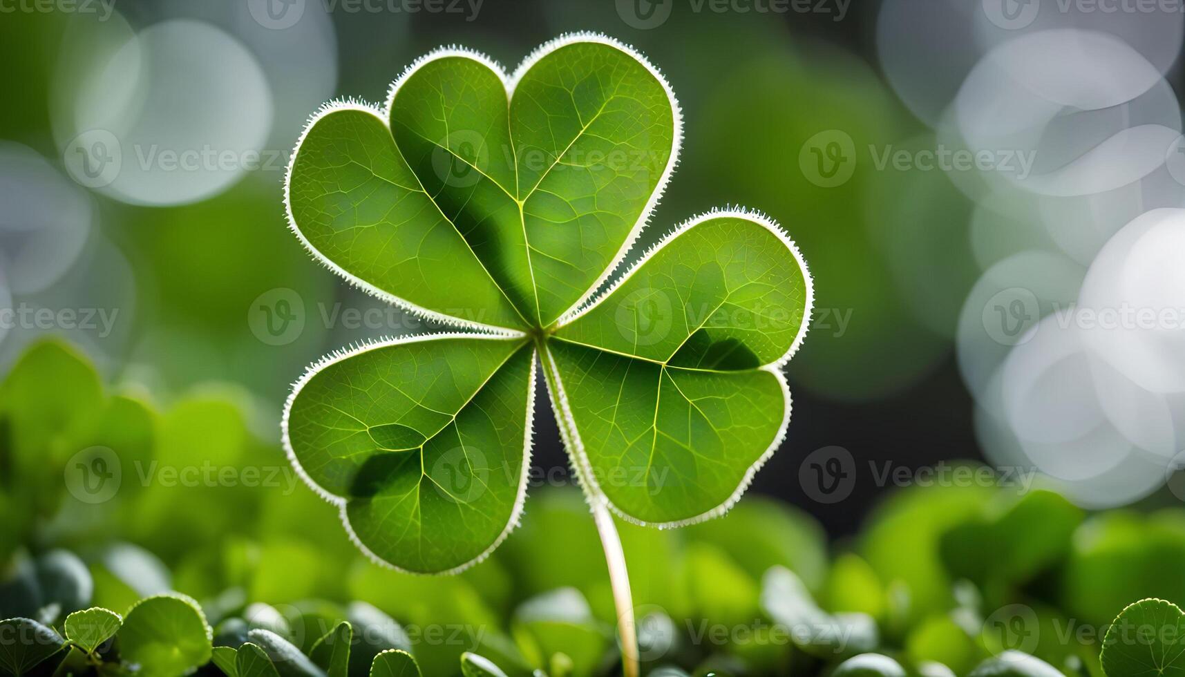 Close-up of a Four-Leaf Clover photo