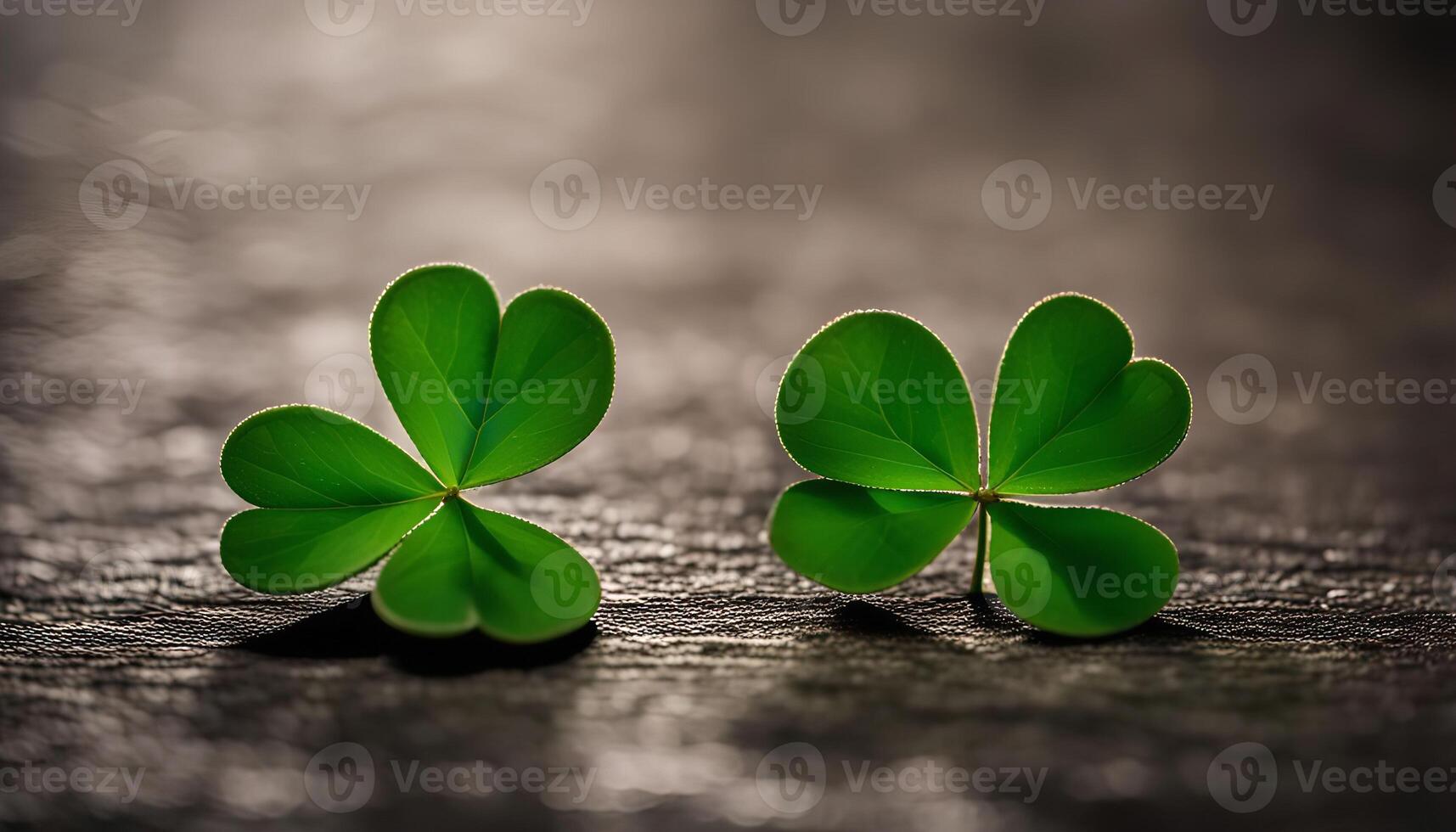 Shamrock Leaves on a Dark Background photo