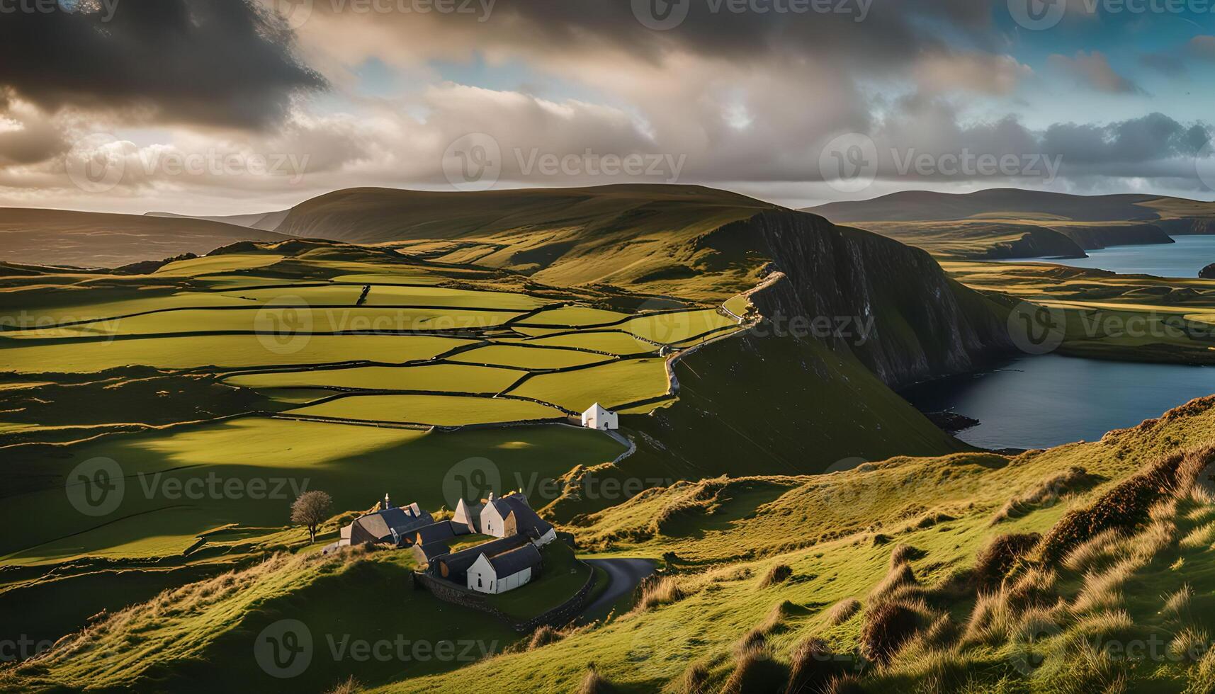 Scenic View of a Rural Irish Village photo