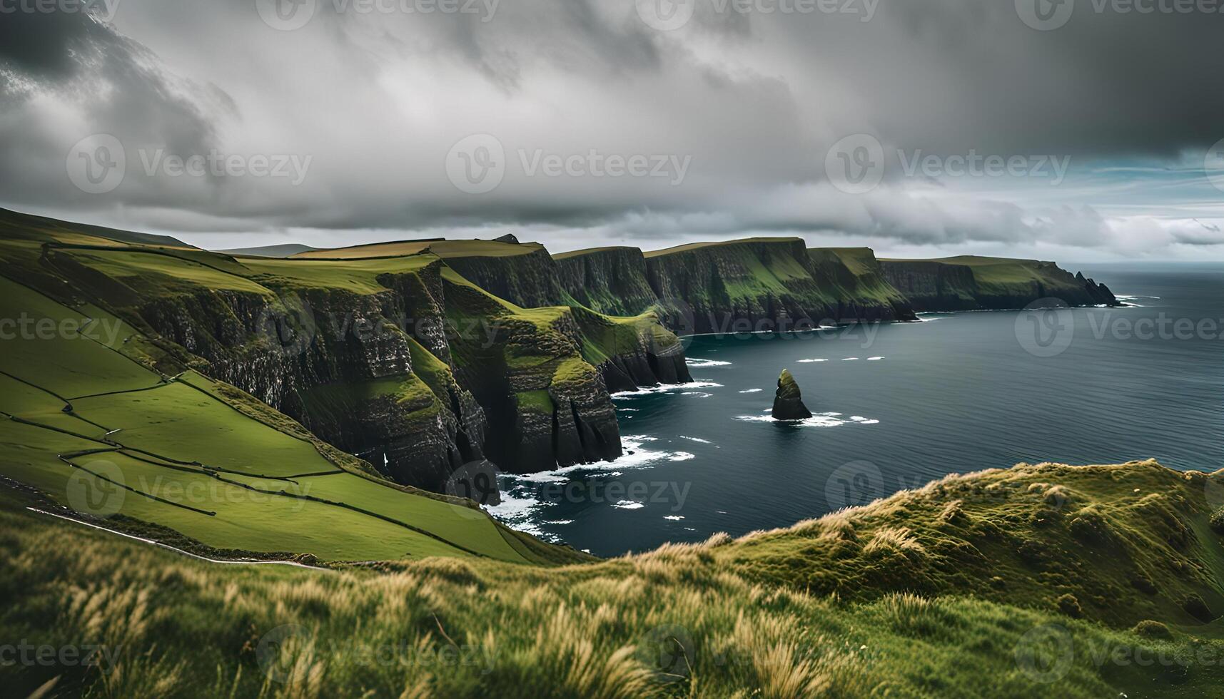 Dramatic Cliffs and Ocean photo