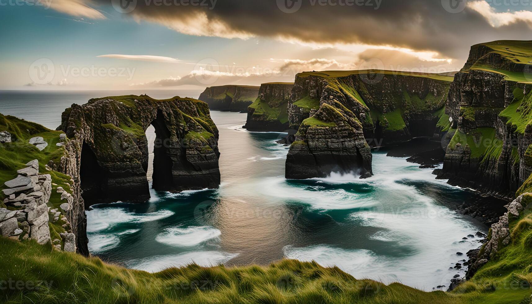 Sea Arch and Cliffs photo
