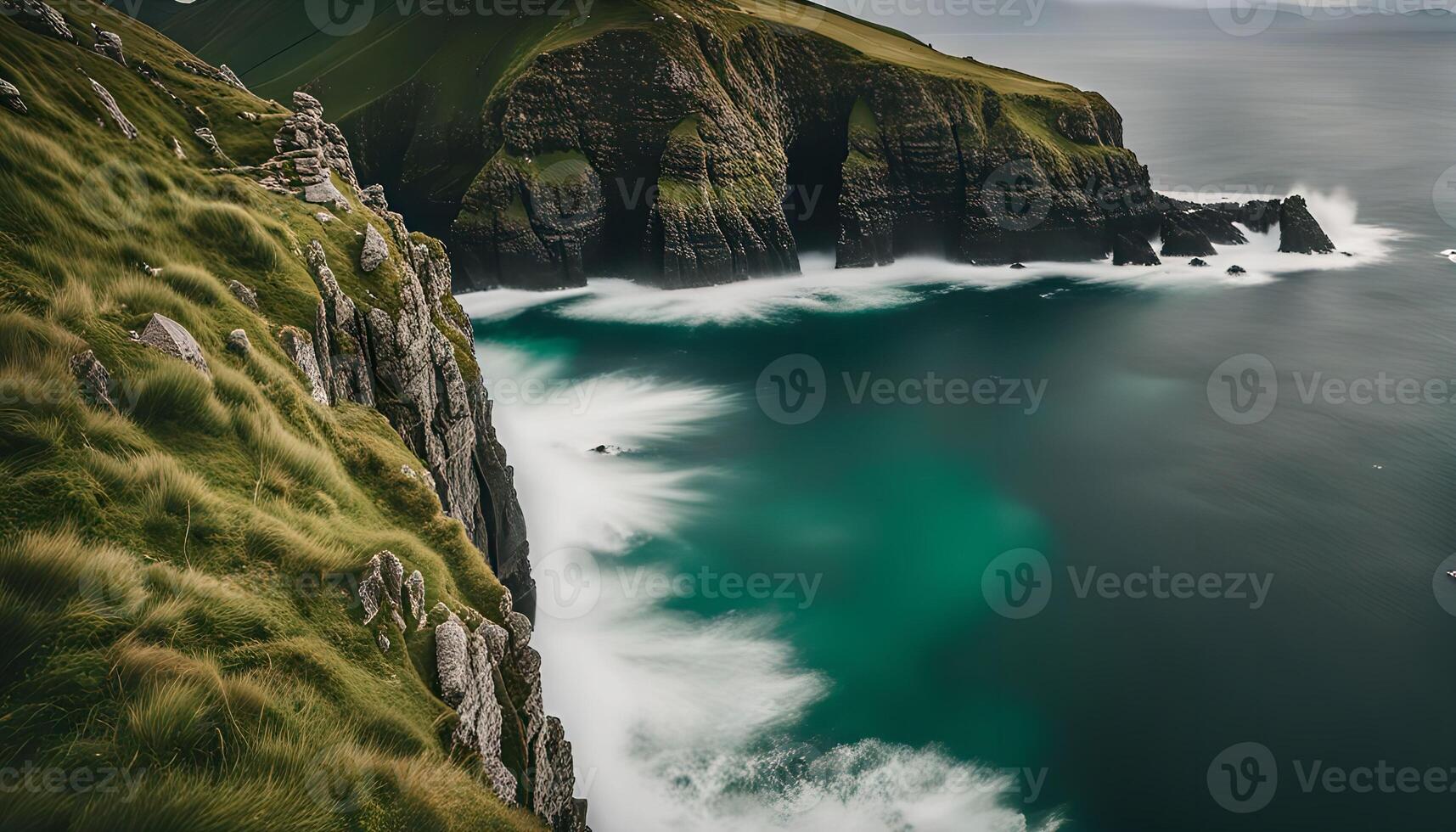 Cliffs and Waves in Ireland photo