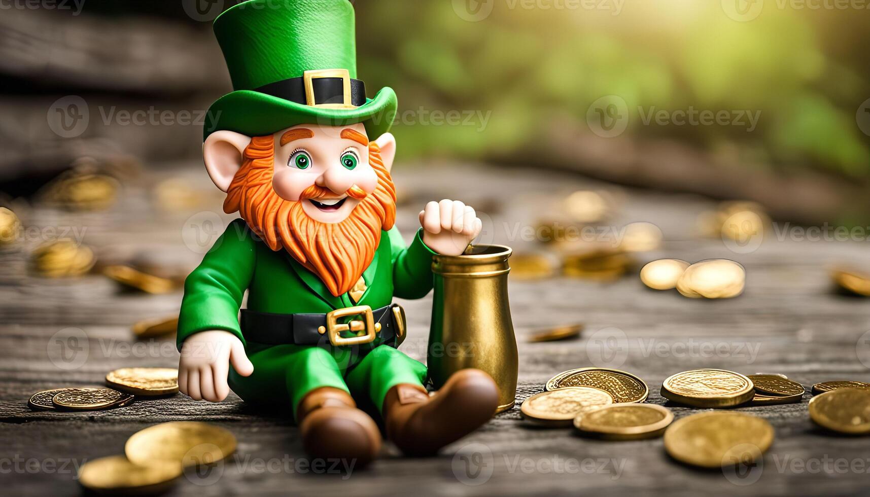 Leprechaun with Pot of Gold photo