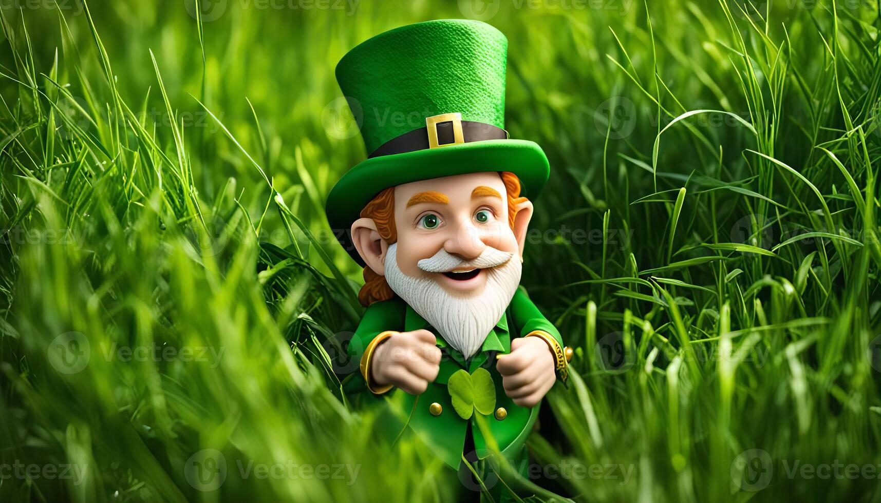 Smiling Leprechaun green photo