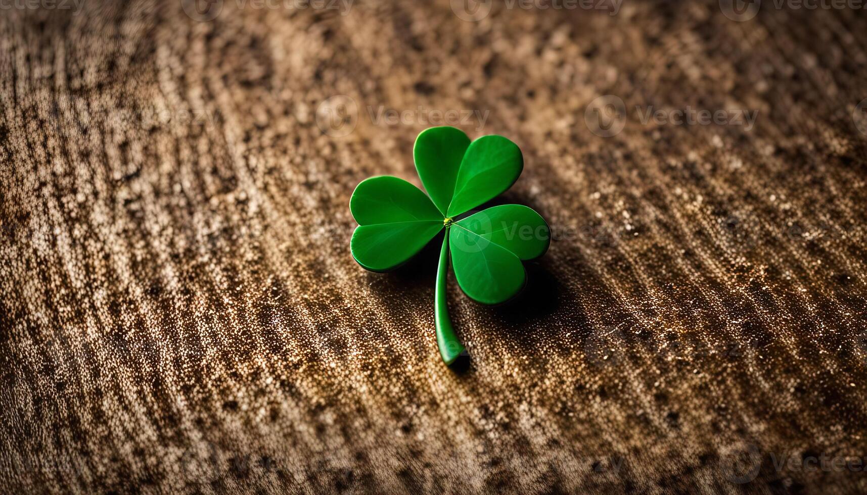 Lucky Shamrock on Wood photo