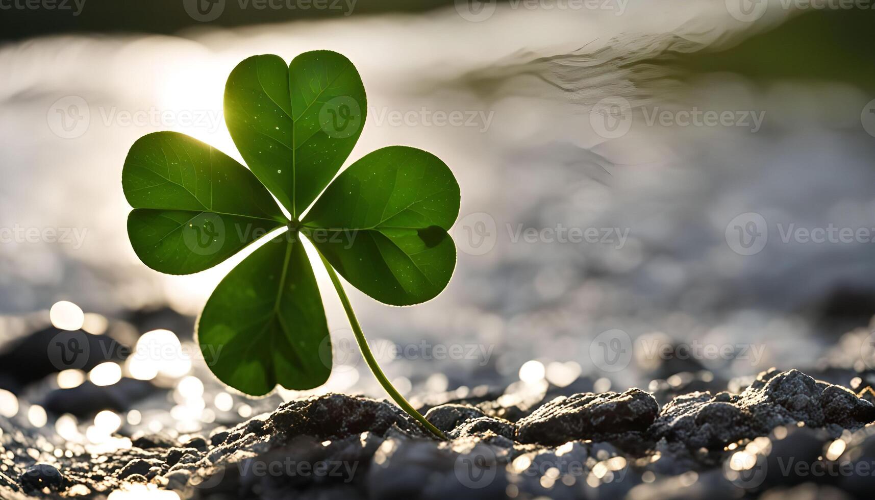 Four Leaf Clover in Sunlight photo
