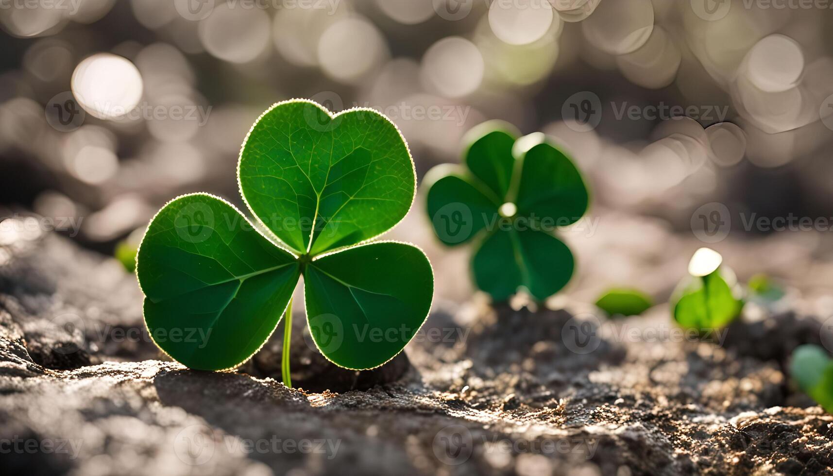 Close-up of Shamrock Leaves photo