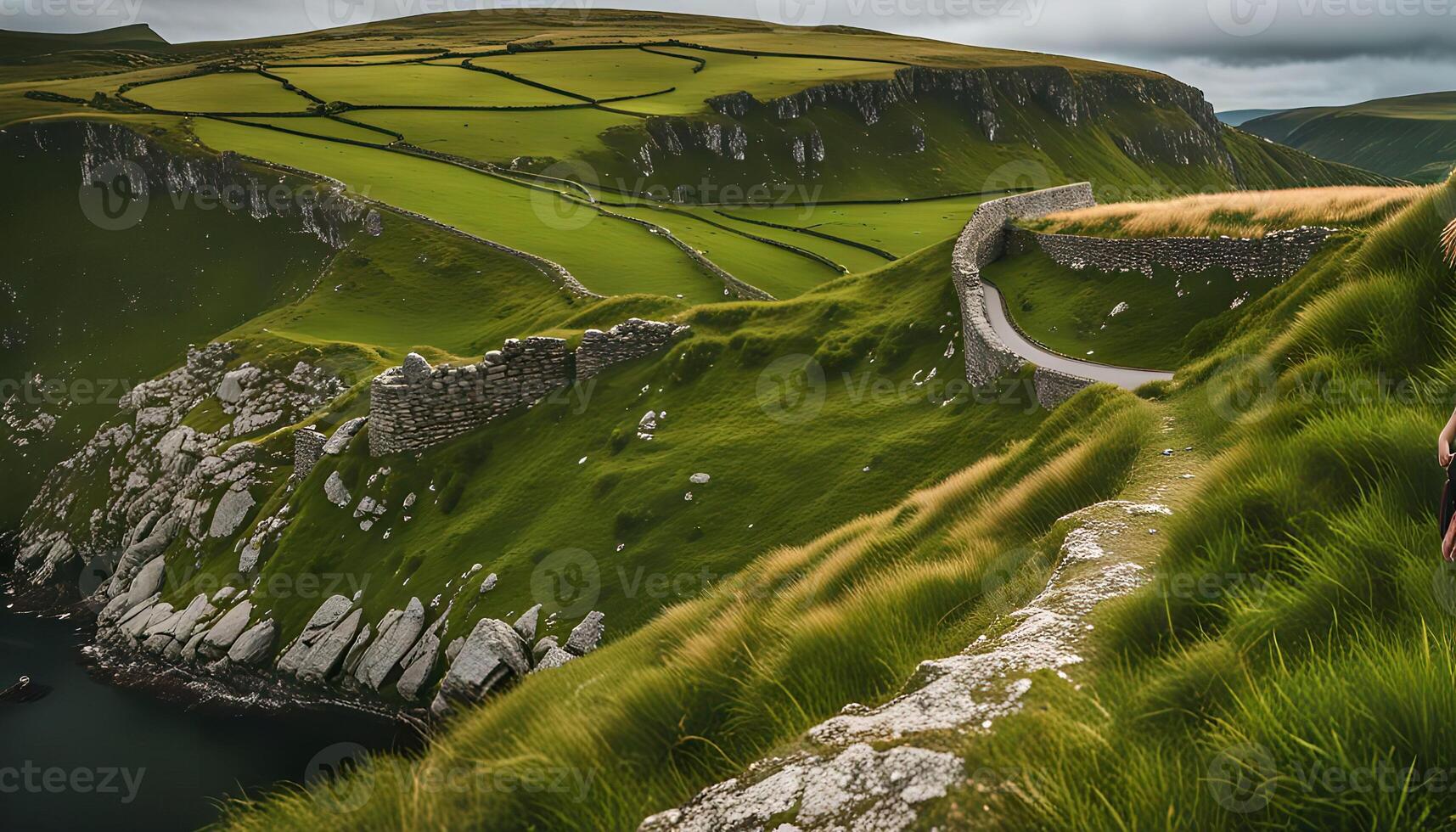 Green Hills and Winding Road photo