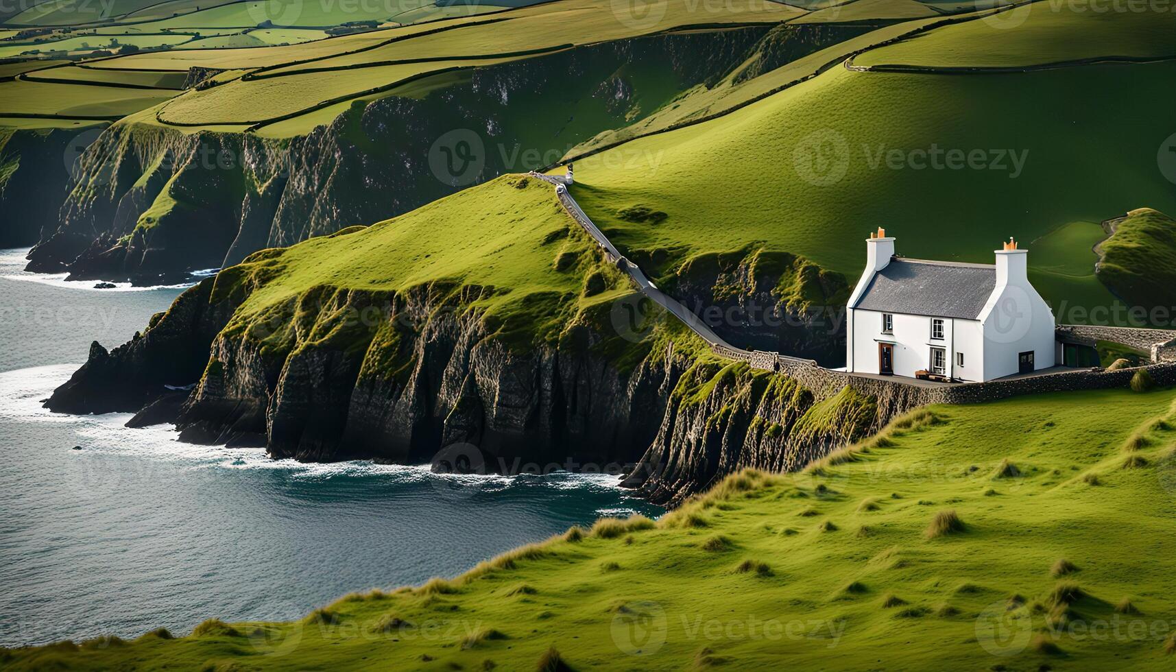 Solitary House on Cliffside photo