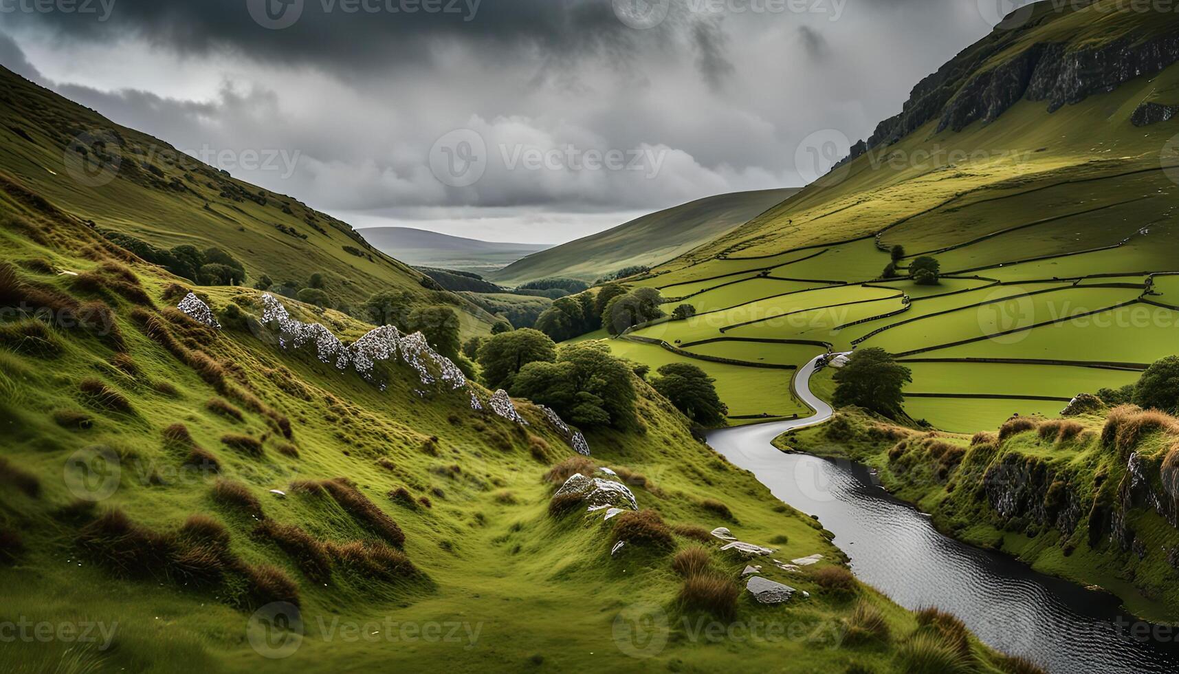 Serene River Valley Landscape photo