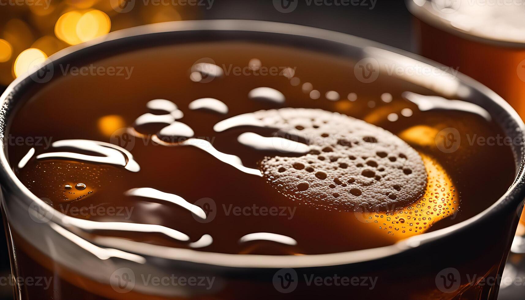 Close-up of a Frothy Drink photo
