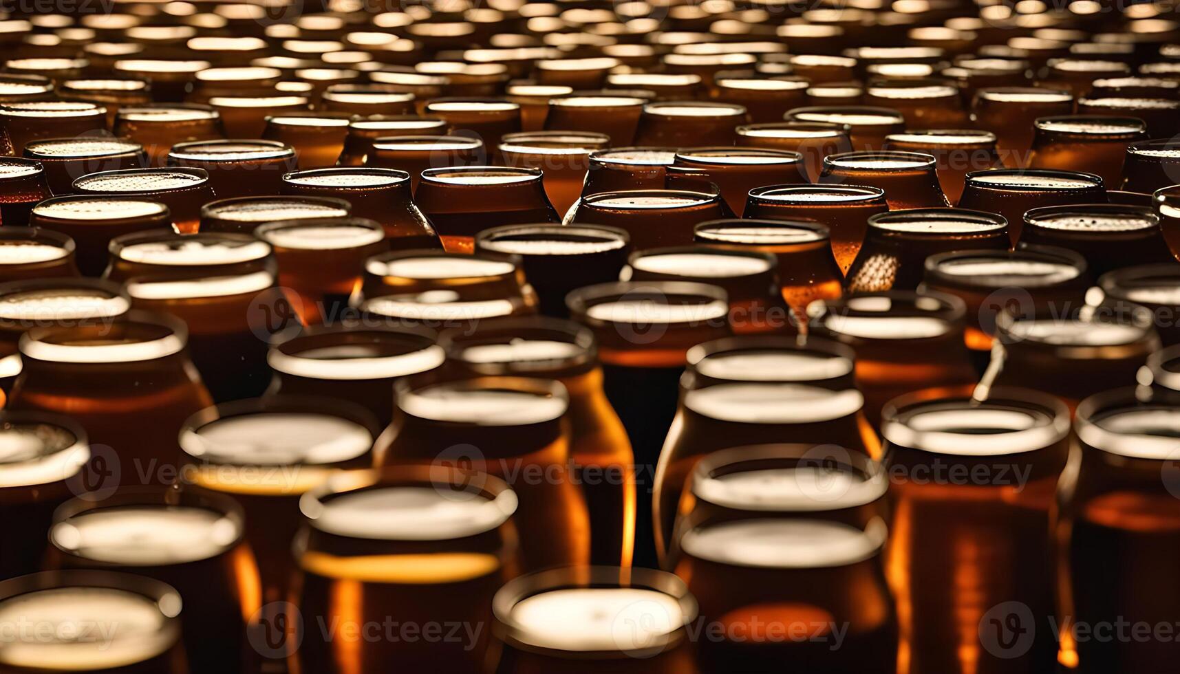 Closeup of a Group of Bottles or Cans photo