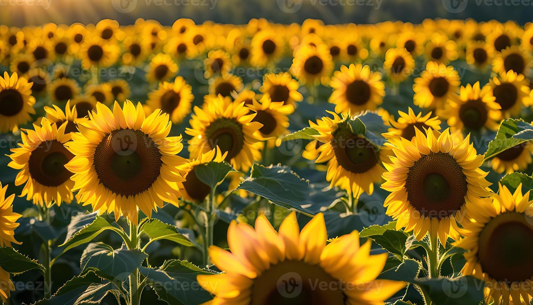 Golden Sunflowers Field photo