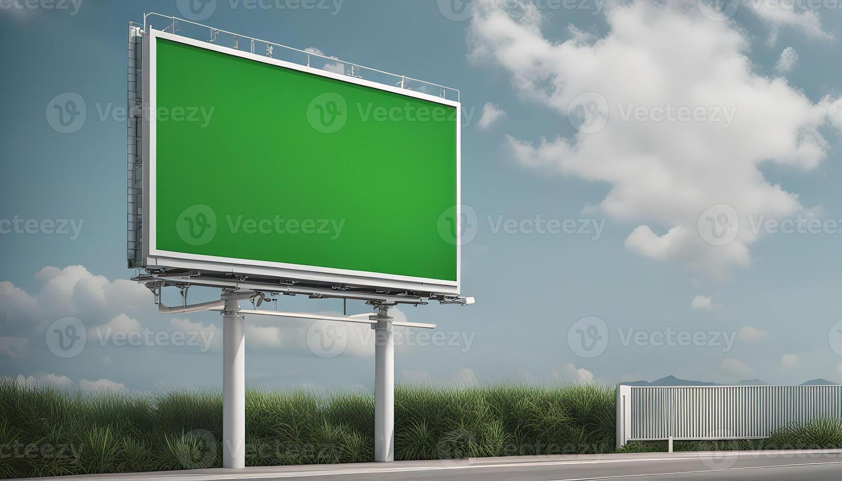 Green Screen Billboard Mockup photo