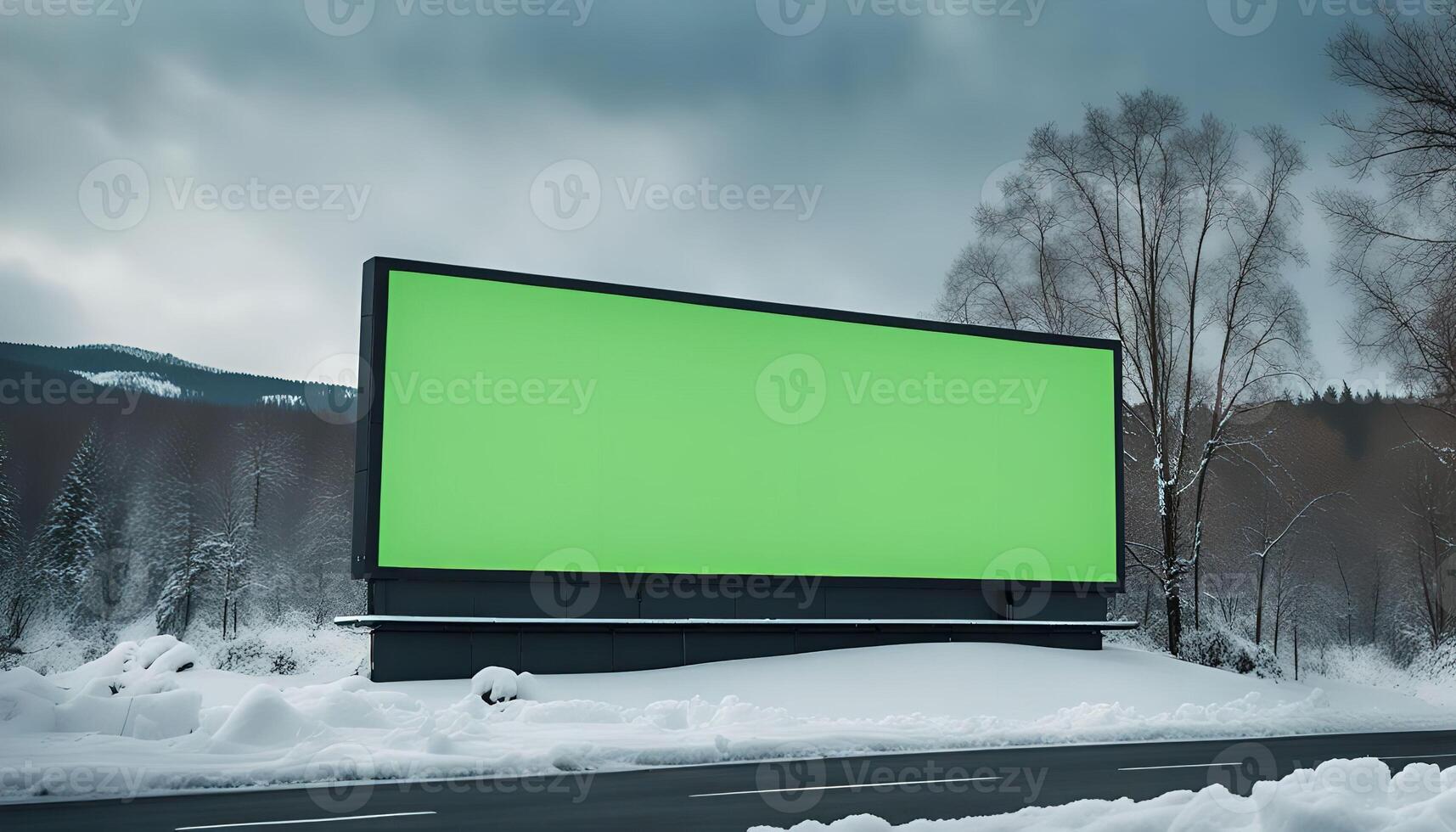 Billboard in a Snowy Landscape photo