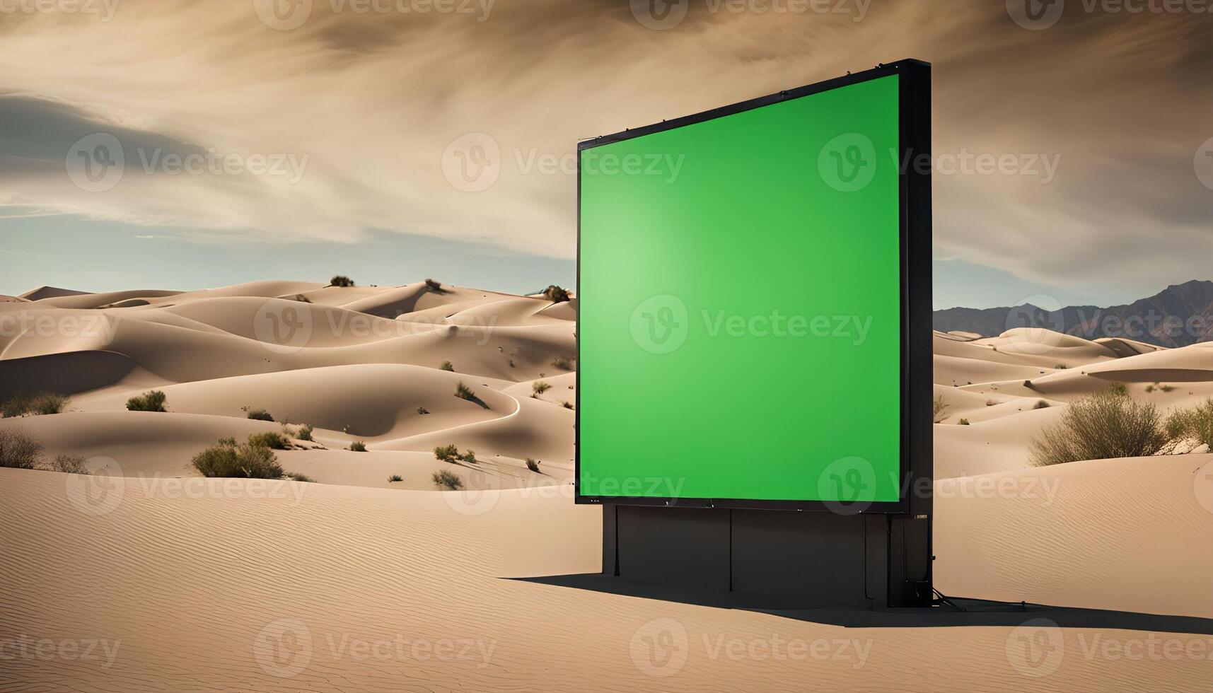 Green Screen Billboard in the Desert photo