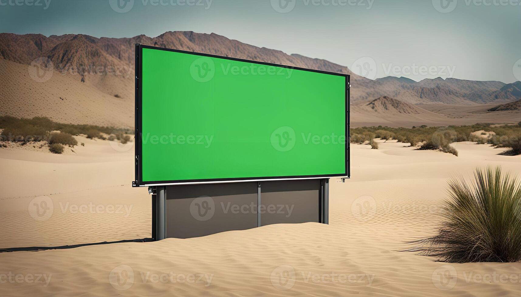Green Screen Billboard in the Desert photo