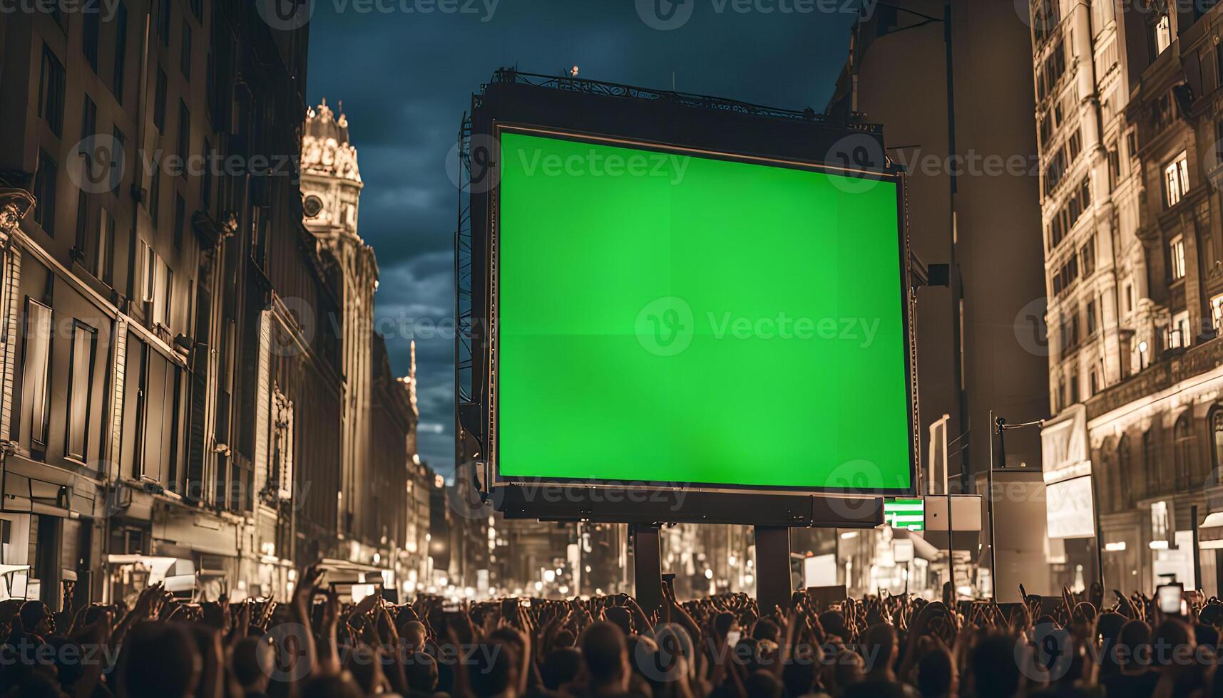 Green Screen Billboard at a Concert photo