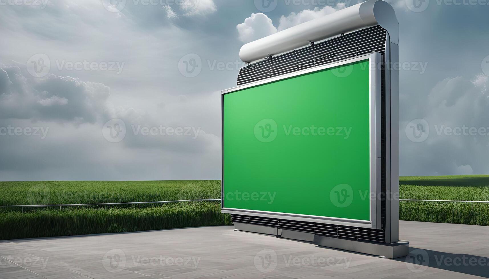 Blank Billboard in Field photo