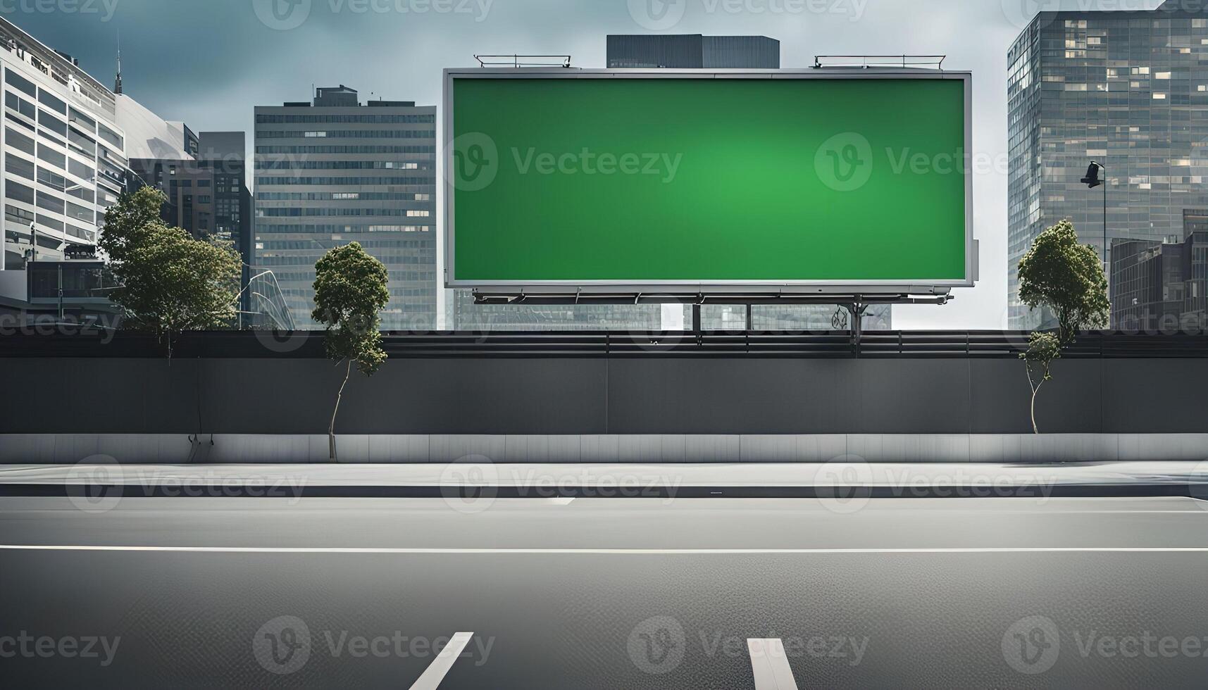 Blank Billboard in the City photo