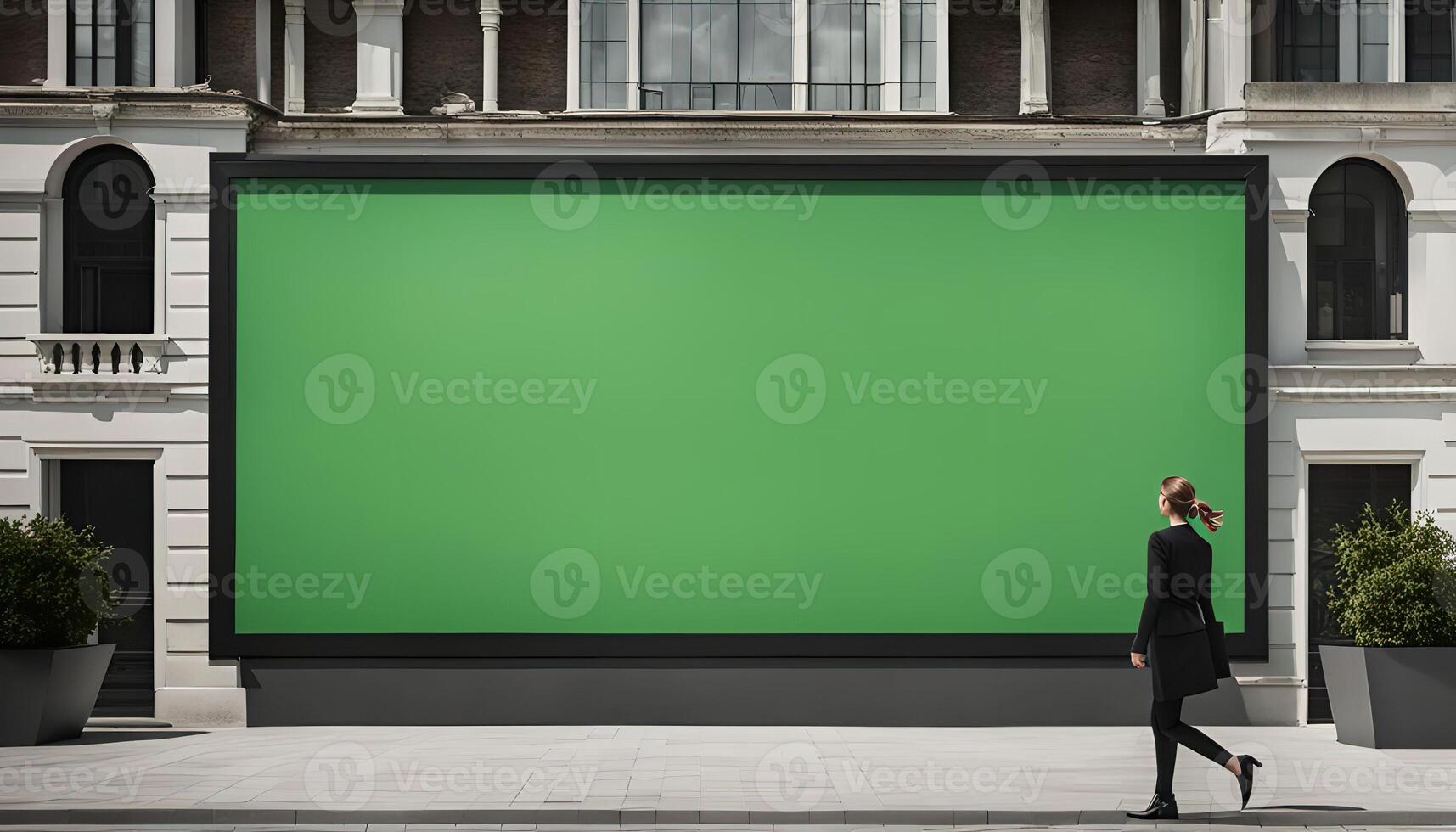 Billboard Ad Mockup in City Setting photo
