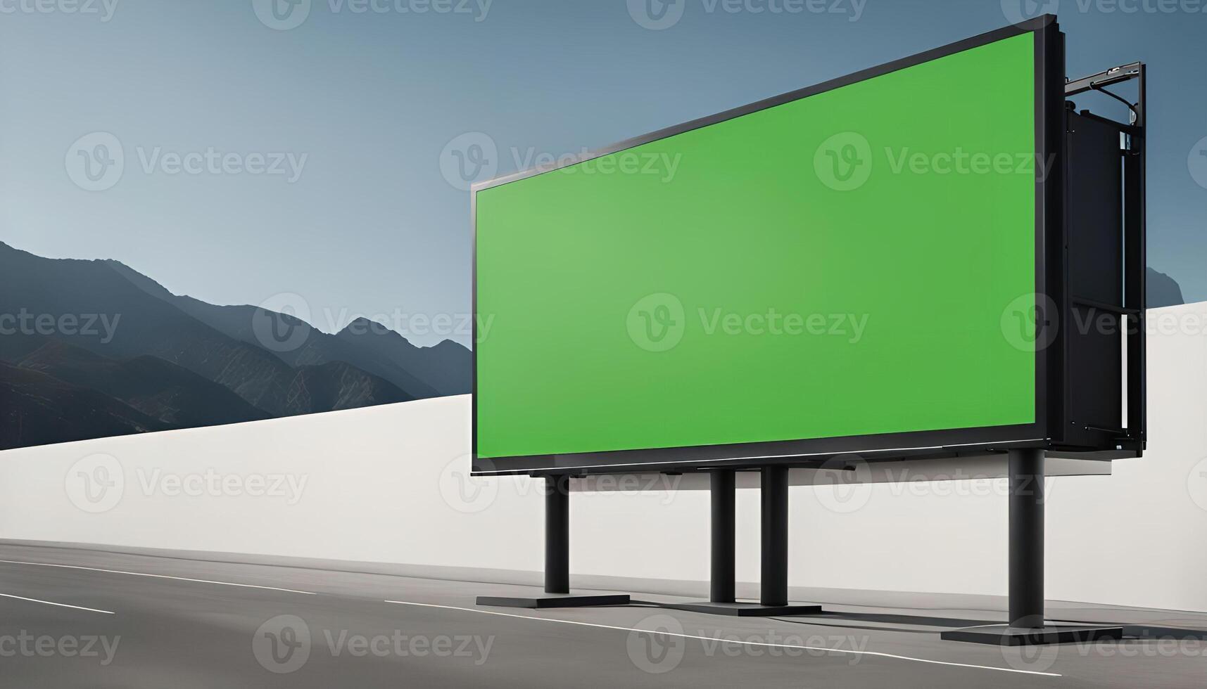 Green Screen Billboard Mockup photo