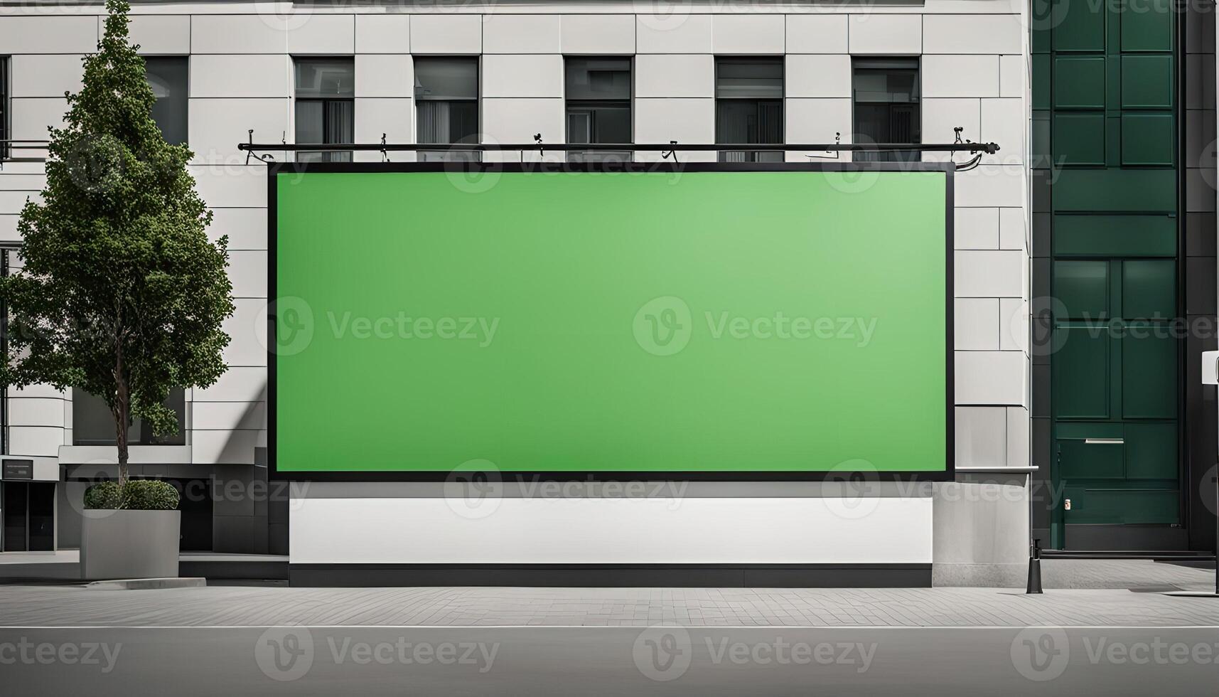 Blank Billboard Mockup in Urban Setting photo