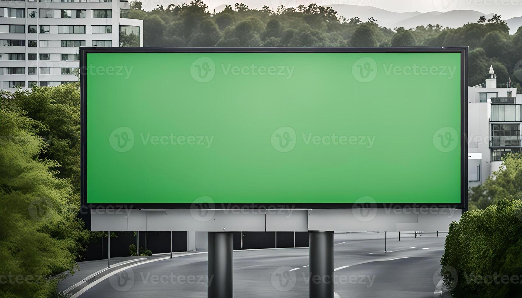 Green Screen Billboard Mockup photo