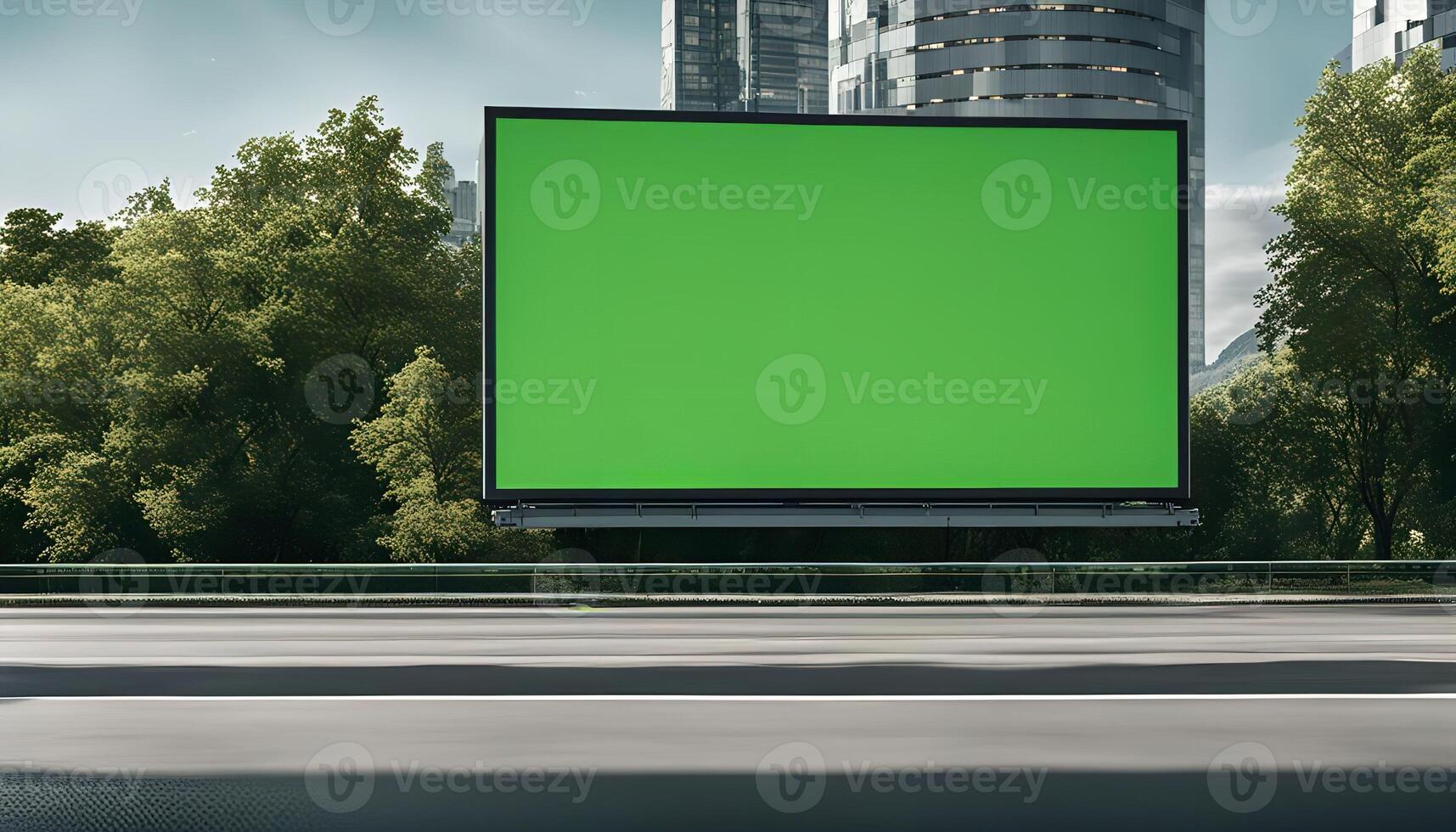 Blank Billboard in the City photo