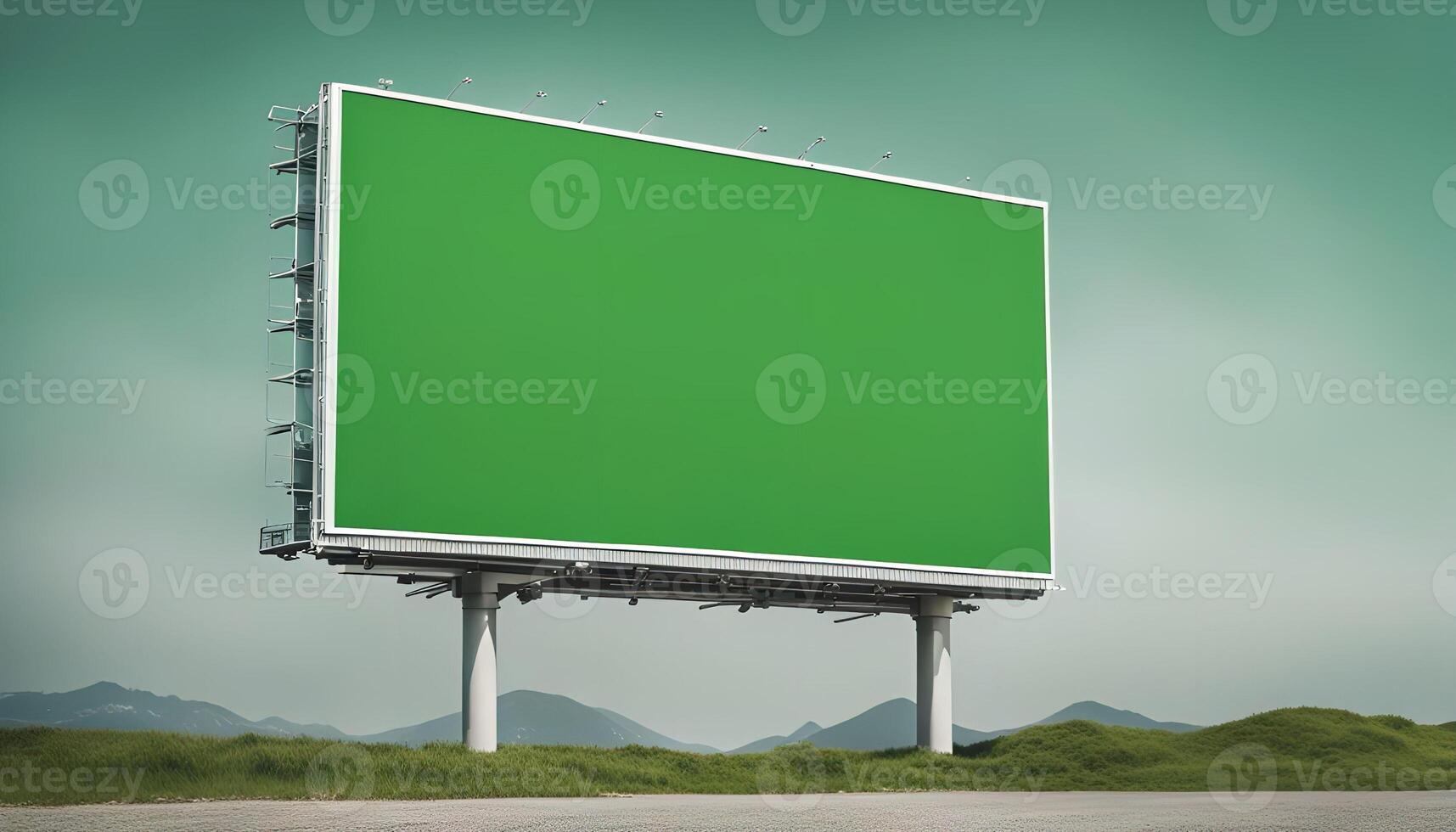 Blank Billboard in a Rural Setting photo