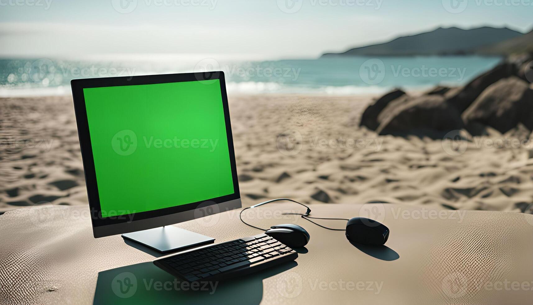 Computer on the Beach photo