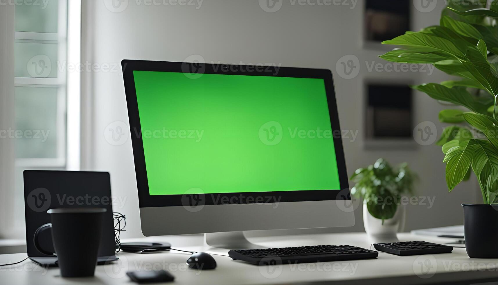 Green Screen Desktop Setup photo