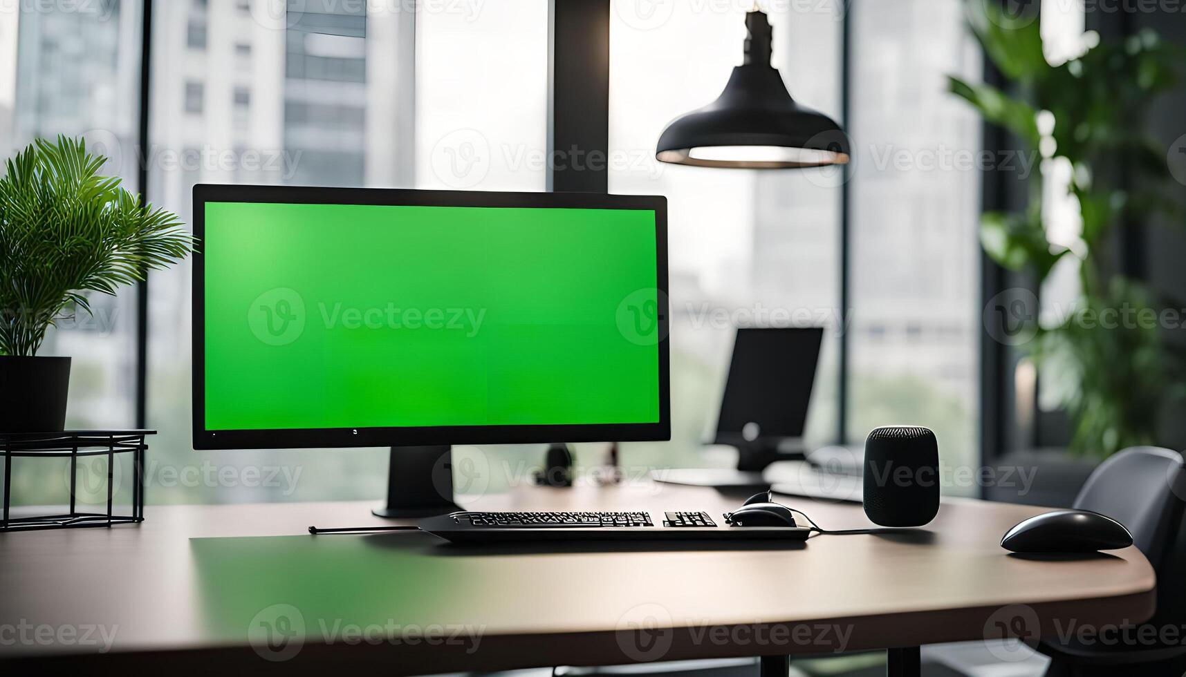 Green Screen Desktop Setup photo