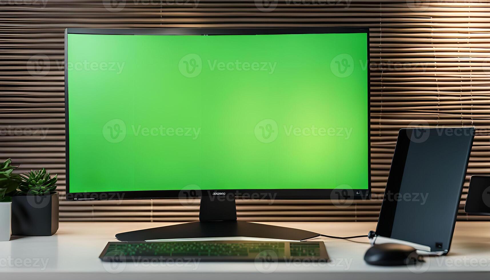 Green Screen Desktop Setup photo