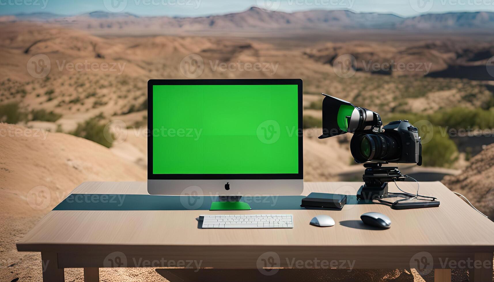 Desktop Setup in the Desert photo