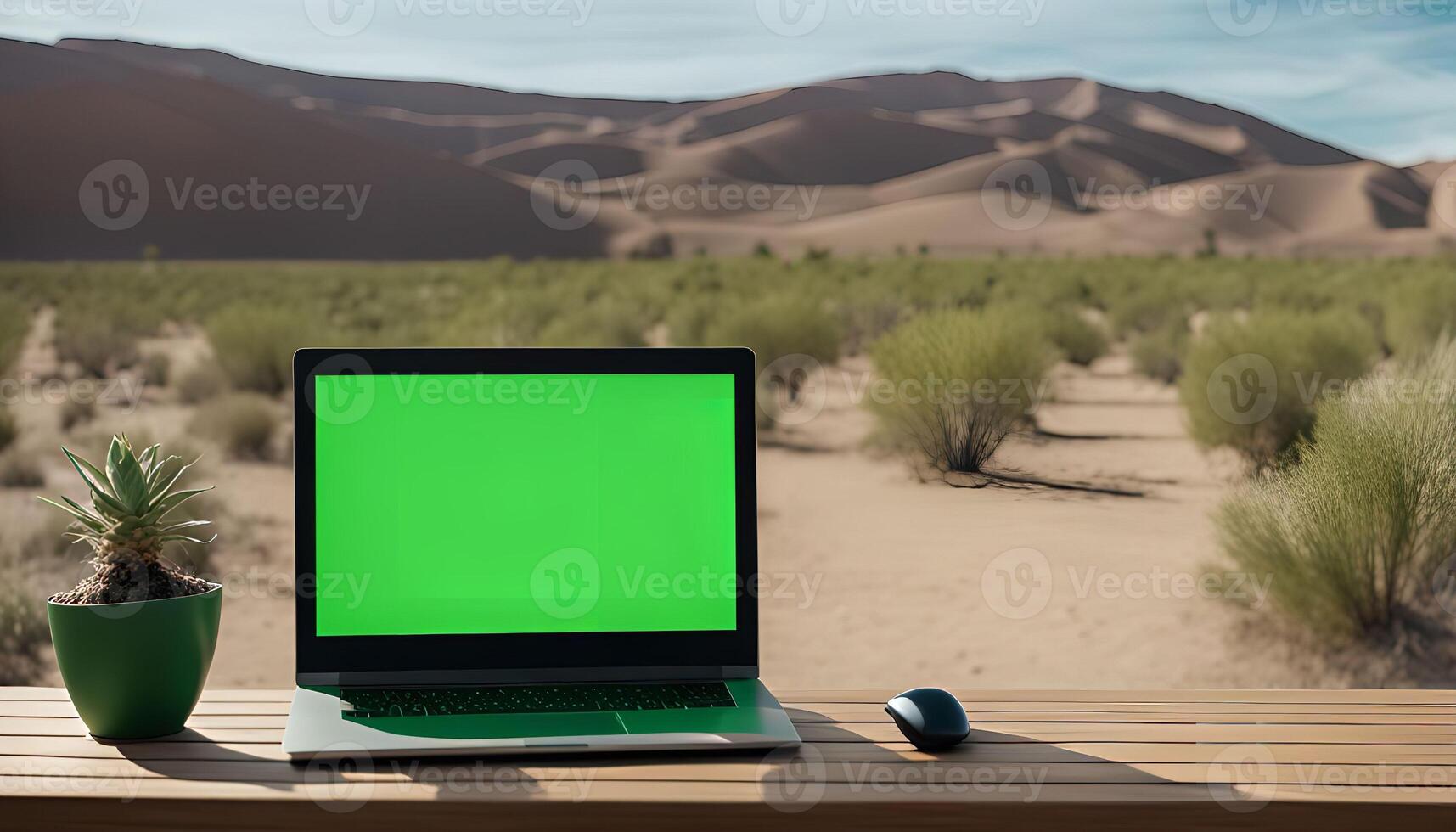 Laptop in the Desert photo