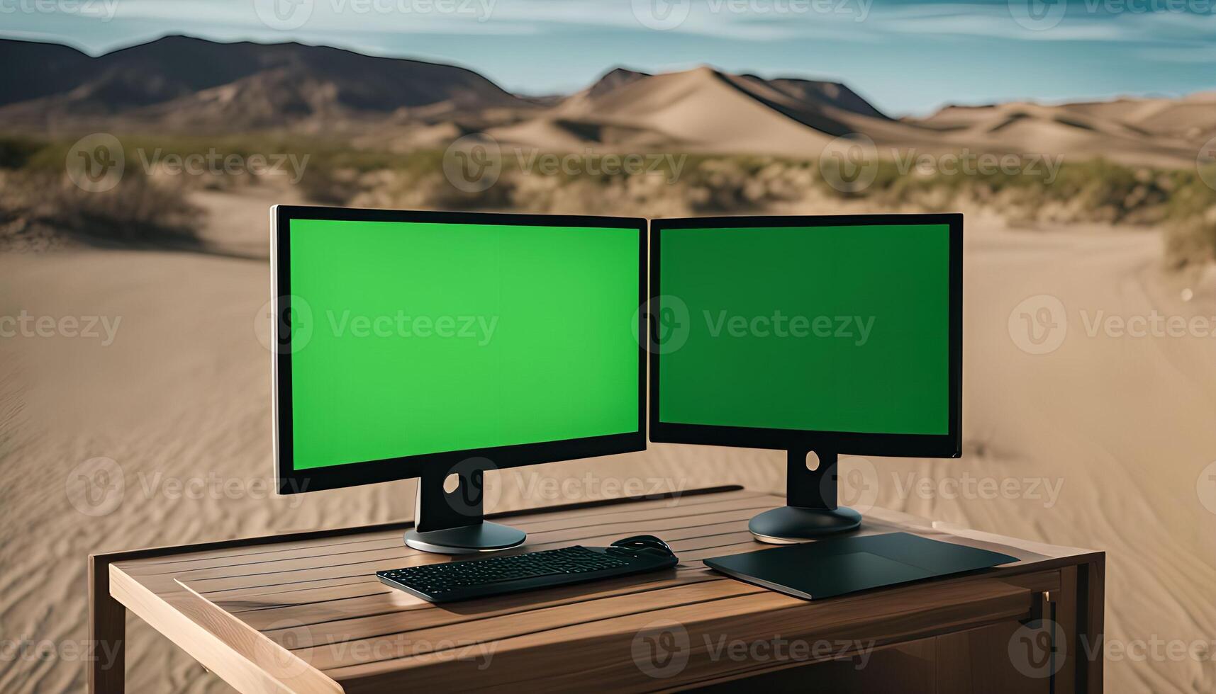 Desktop Monitors in the Desert photo