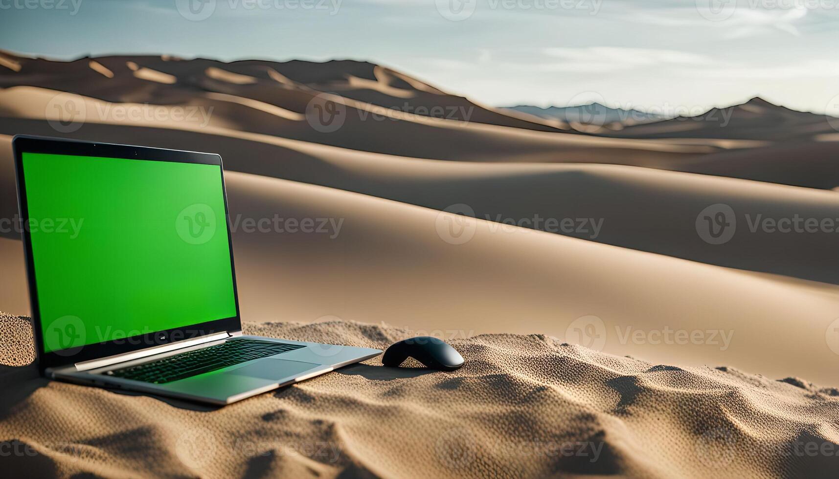 Laptop in the Desert photo