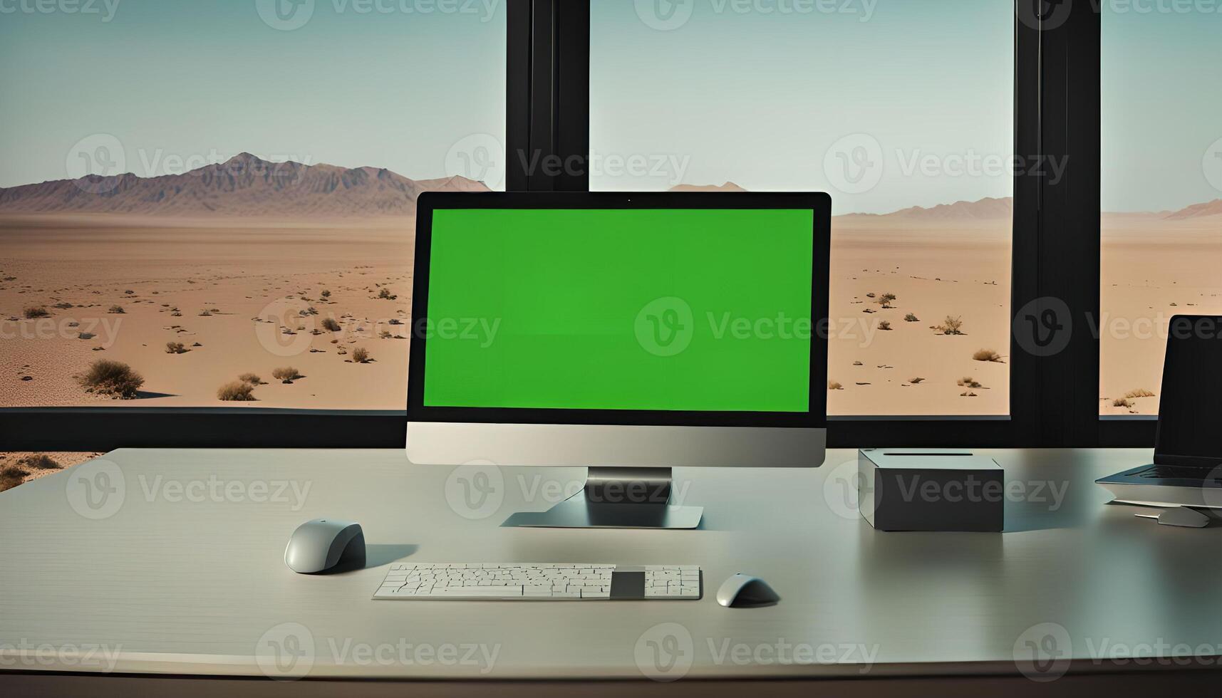 Desert View from a Modern Office photo