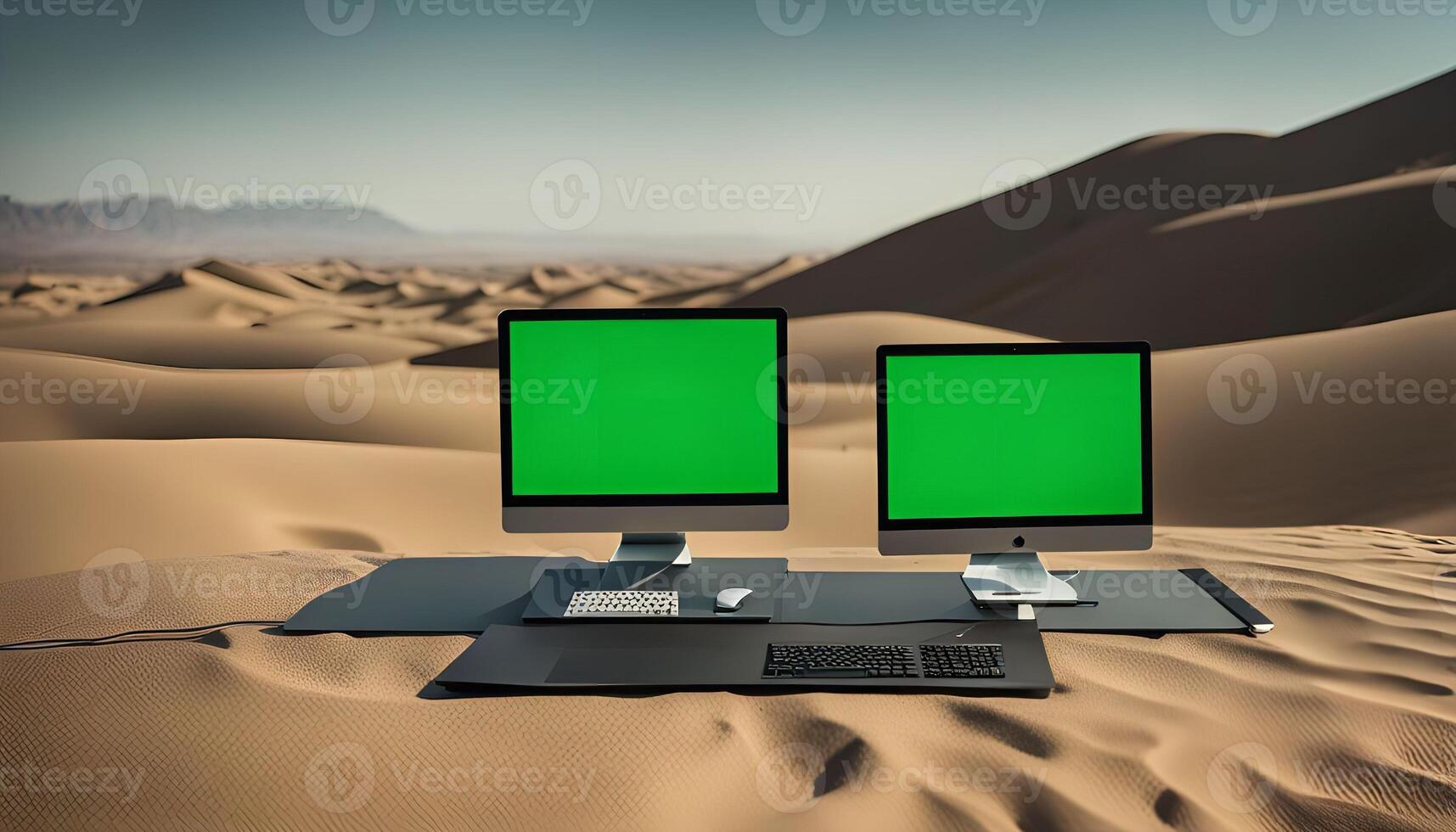 Two Computers in the Desert photo