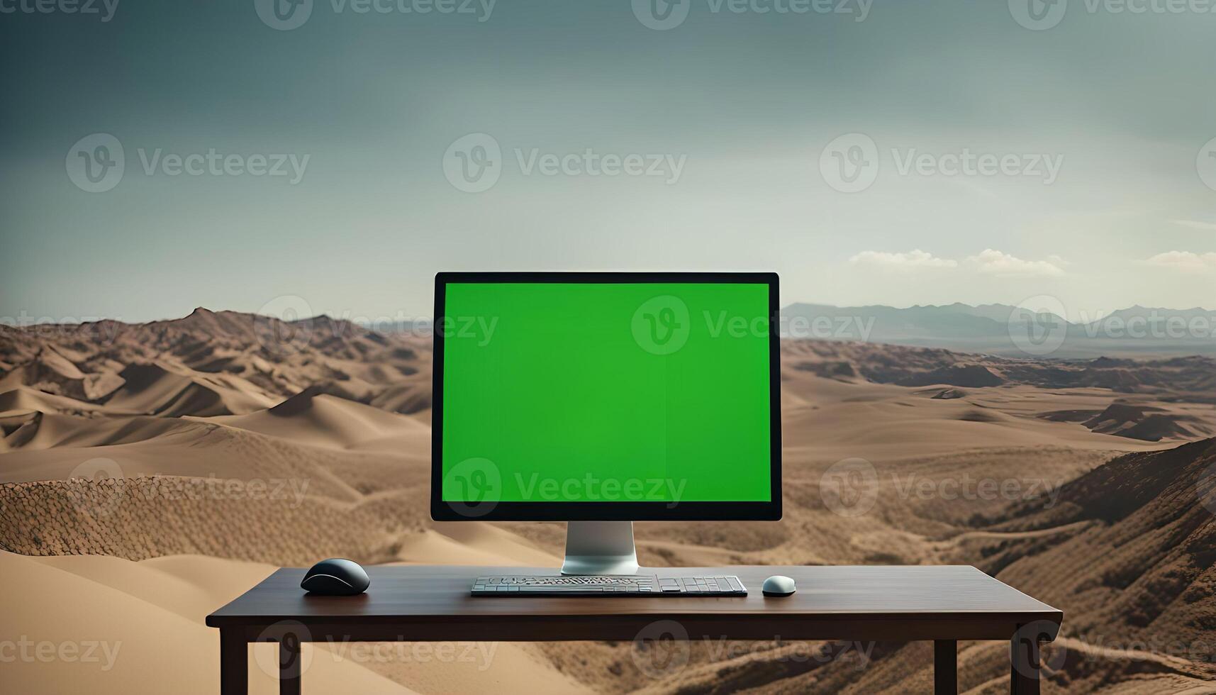 Computer Desktop in the Desert photo