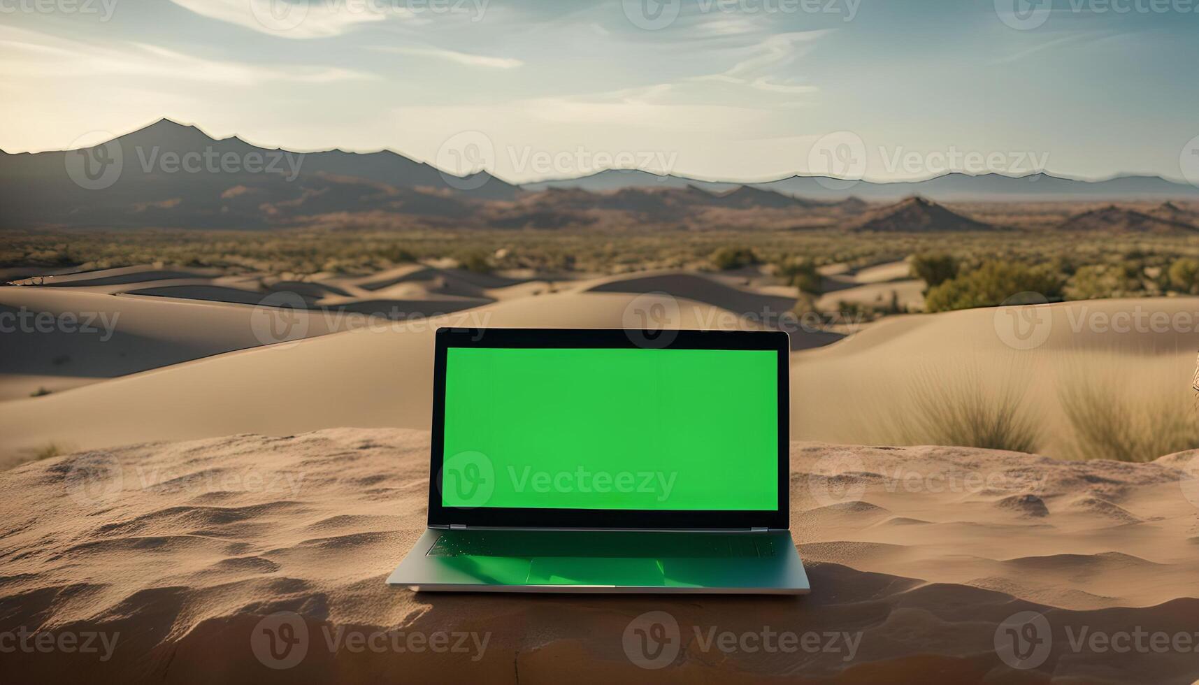 Laptop in the Desert photo