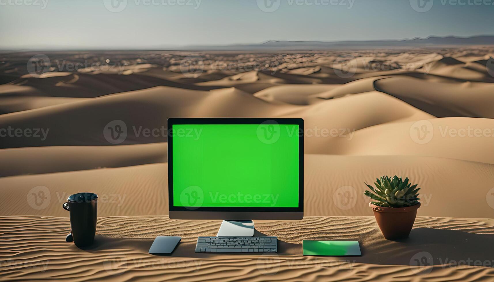 Desktop Computer in the Desert photo