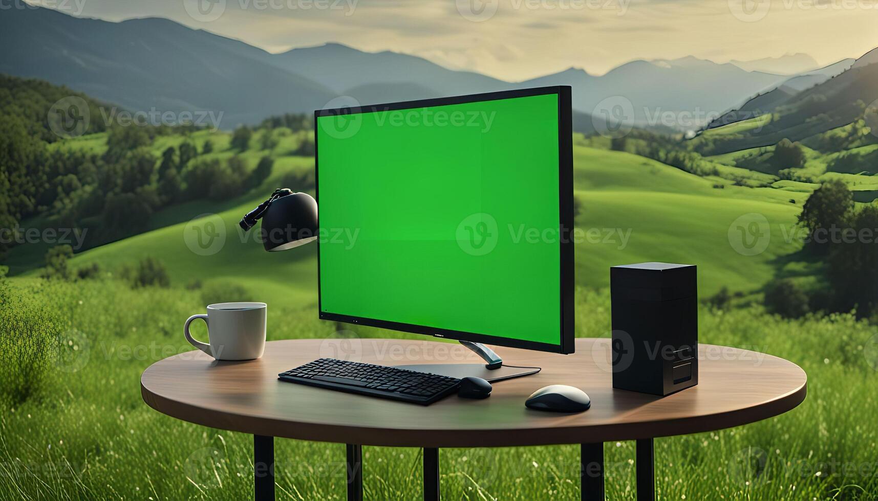 Desktop Computer in Nature photo