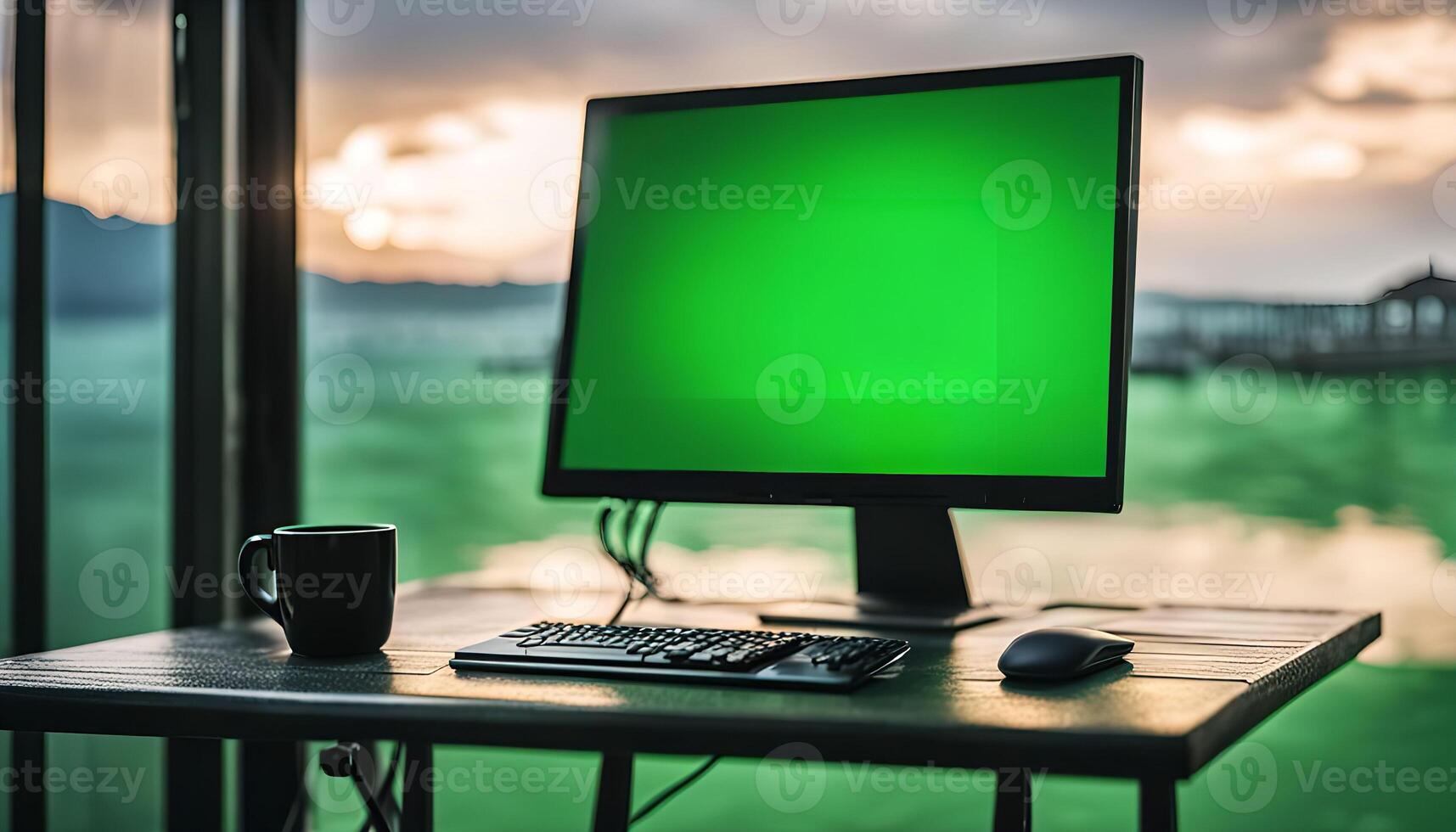 Desktop Computer with a View photo