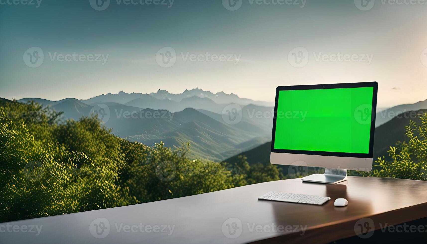 Desktop in Nature - Mountain View photo